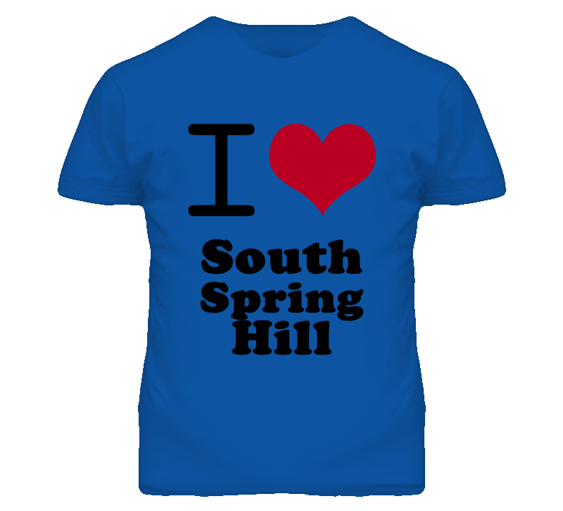 South Spring Hill Kansas I Heart Love Green T Shirt
