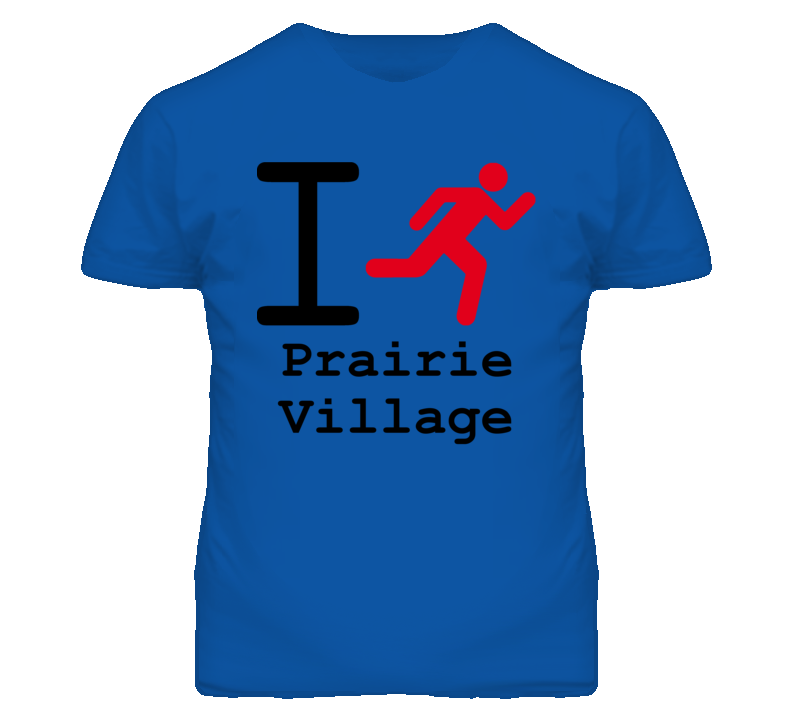 Prairie Village Kansas I Run Green T Shirt