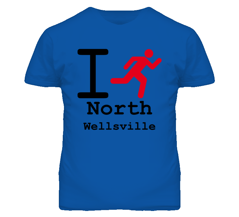 North Wellsville Kansas I Run Green T Shirt