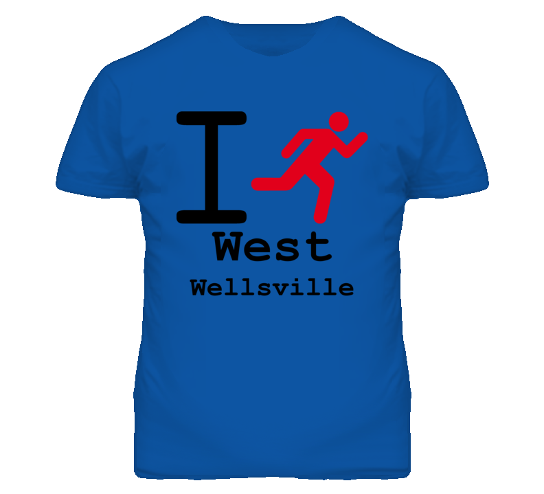 West Wellsville Kansas I Run Green T Shirt