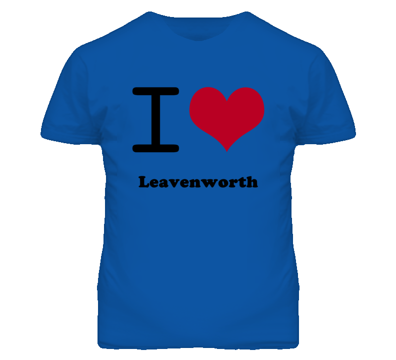 Leavenworth Kansas I Heart Love Green T Shirt Leavenworth Kansas I Heart Love Green T Shirt