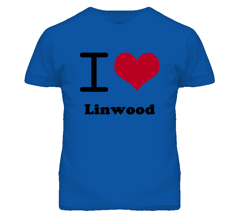 Linwood Kansas I Heart Love Green T Shirt