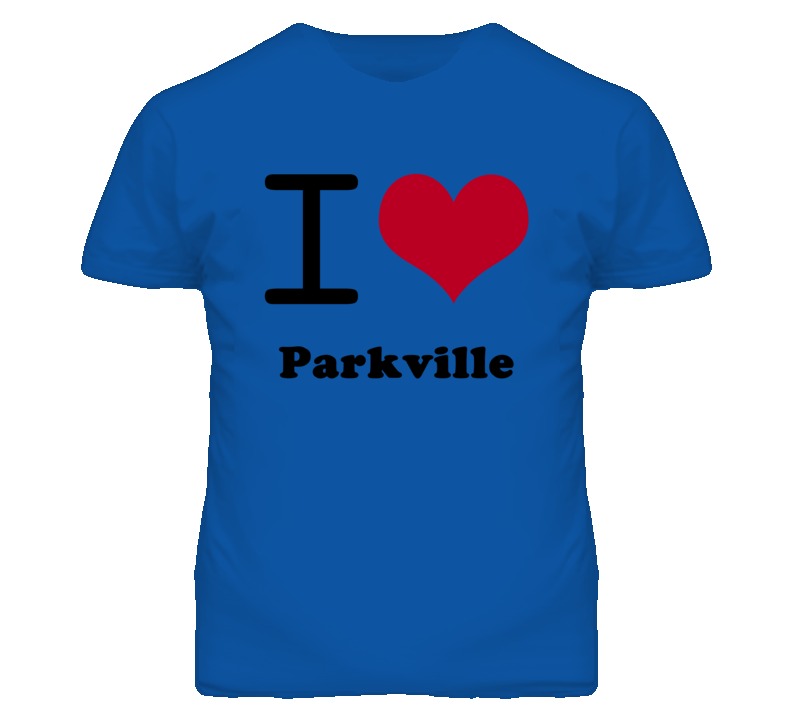 Parkville Missouri I Heart Love Green T Shirt