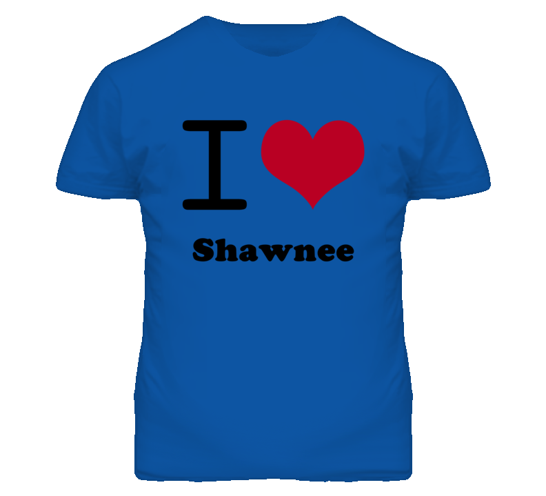 Shawnee Kansas I Heart Love Green T Shirt Shawnee Kansas I Heart Love Green T Shirt