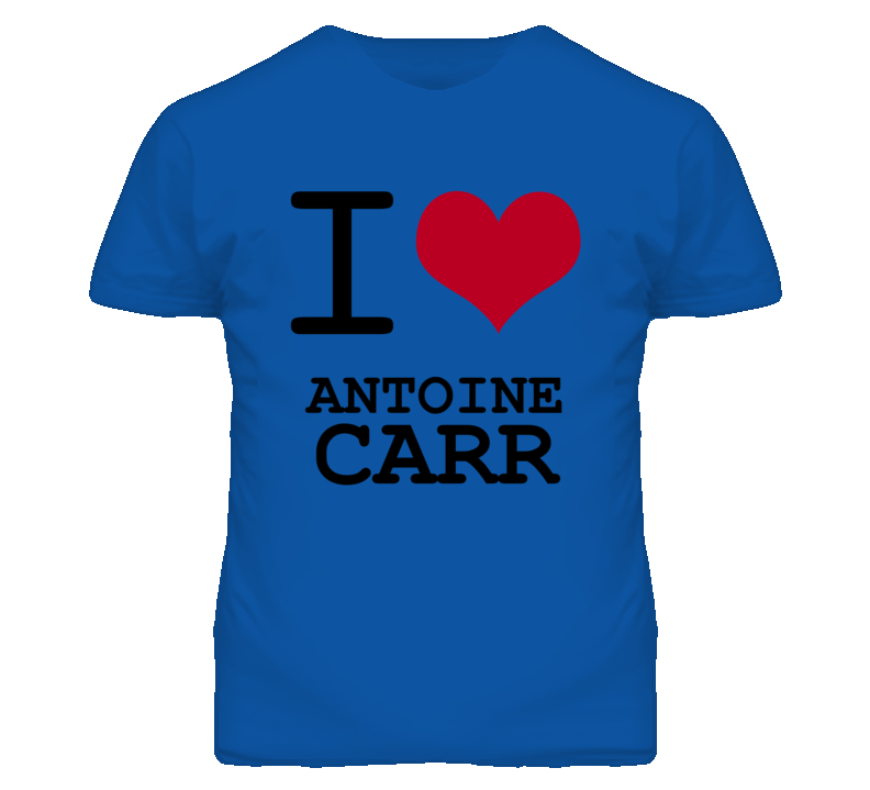 Antoine Carr Kansas Sports I Love Heart T Shirt