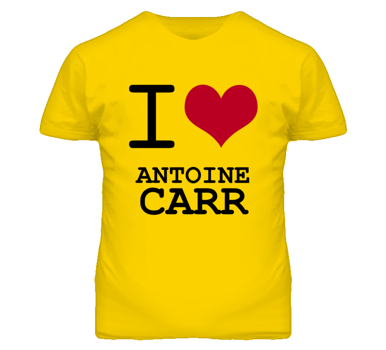 Antoine Carr Kansas Sports I Love Heart T Shirt