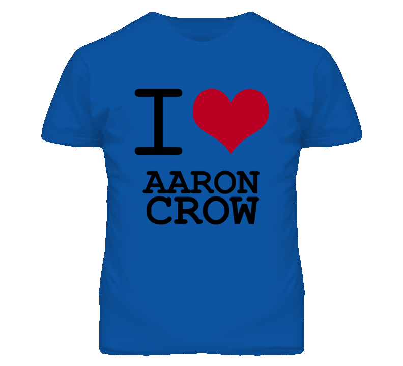 Aaron Crow Kansas Sports I Love Heart T Shirt