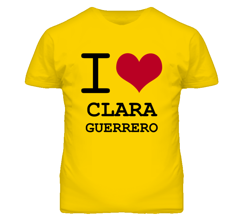 Clara Guerrero Kansas Sports I Love Heart T Shirt