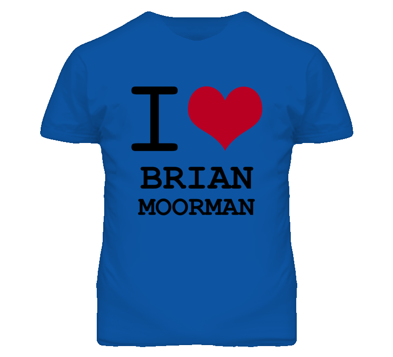 Brian Moorman Kansas Sports I Love Heart T Shirt