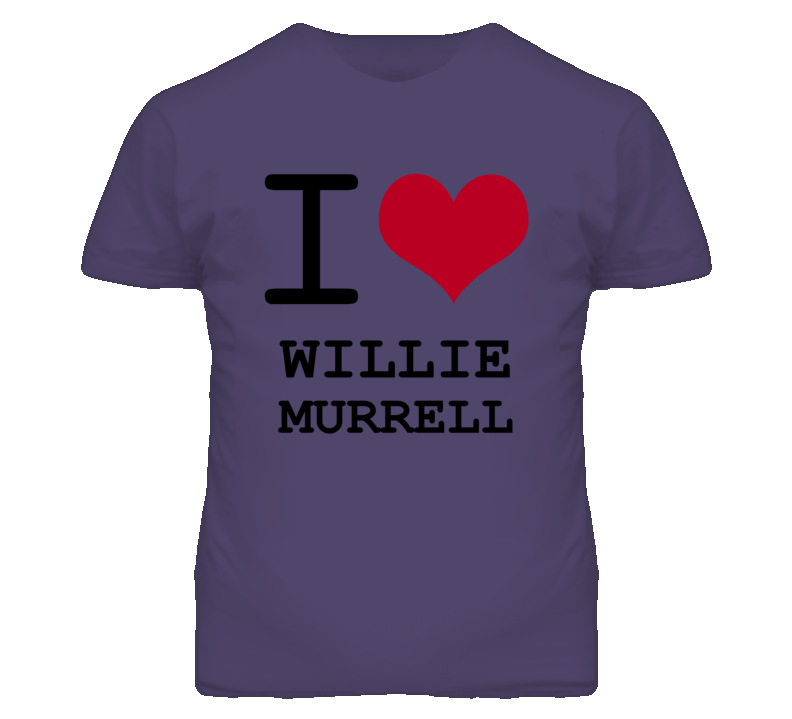 Willie Murrell Kansas Sports I Love Heart T Shirt