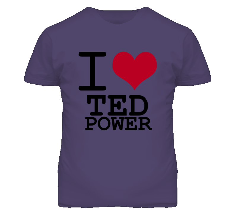 Ted Power Kansas Sports I Love Heart T Shirt