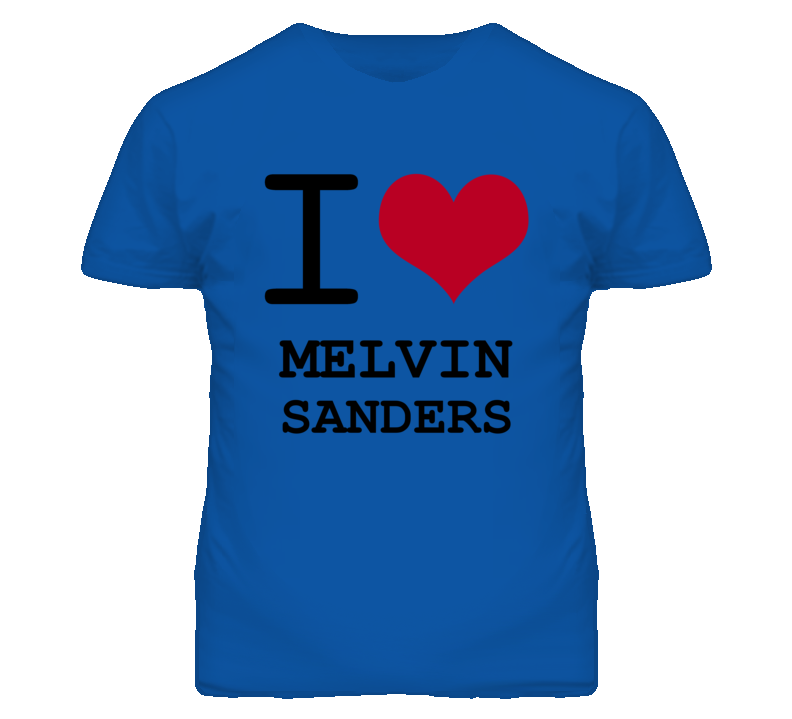 Melvin Sanders Kansas Sports I Love Heart T Shirt