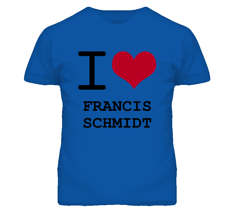 Francis Schmidt Kansas Sports I Love Heart T Shirt