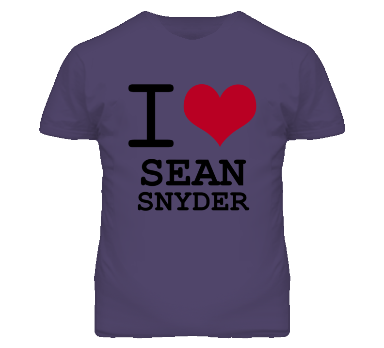 Sean Snyder Kansas Sports I Love Heart T Shirt