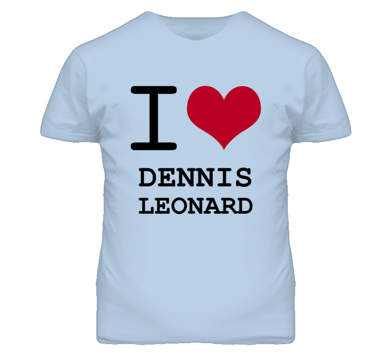 Dennis Leonard Kansas Sports I Love Heart T Shirt
