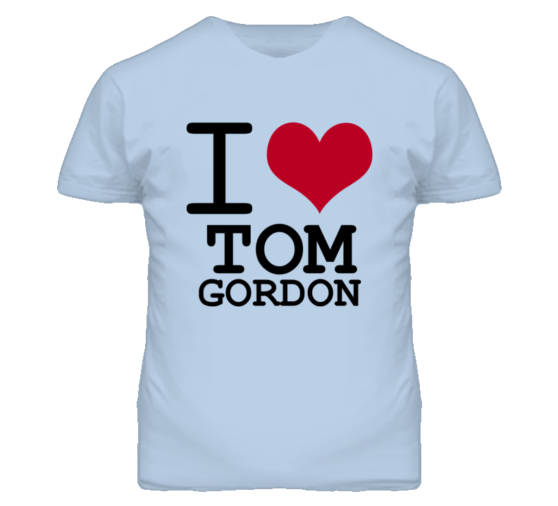 Tom Gordon Kansas Sports I Love Heart T Shirt