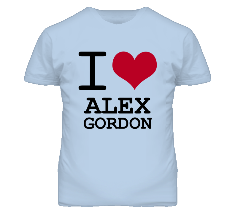 Alex Gordon Kansas Sports I Love Heart T Shirt