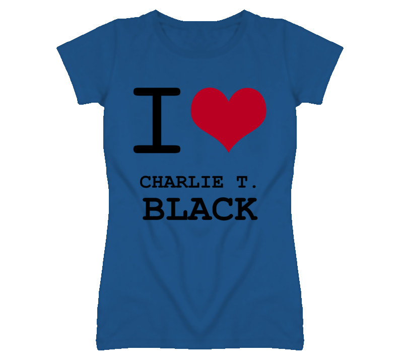 Charlie T Black Black Kansas Sports I Love Heart Ladies Tee T Shirt
