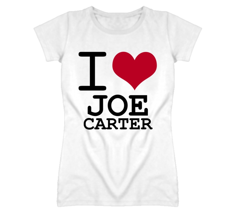 Joe Carter Kansas Sports I Love Heart Ladies Tee T Shirt