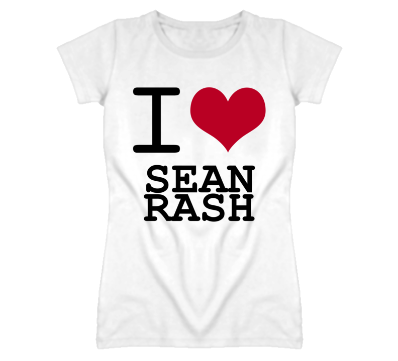 Sean Rash Kansas Sports I Love Heart Ladies Tee T Shirt