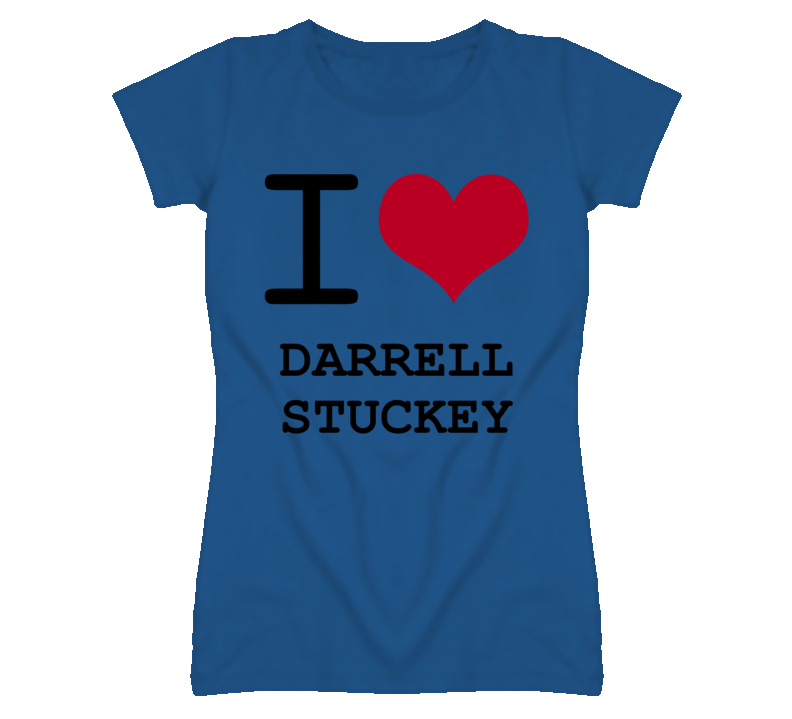 Darrell Stuckey Kansas Sports I Love Heart Ladies Tee T Shirt