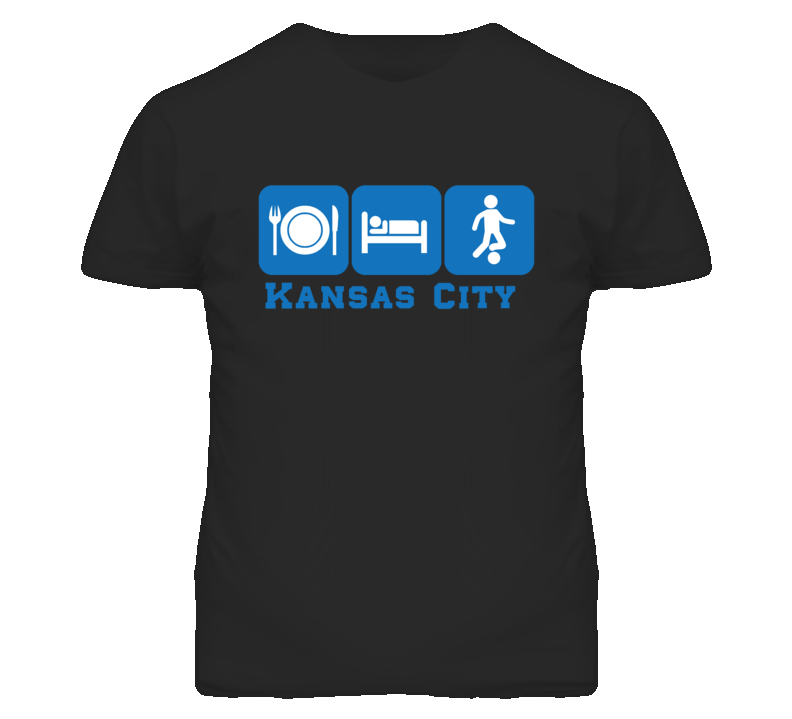 Kansas City Kansas Eat sleep Soccer T Shirt