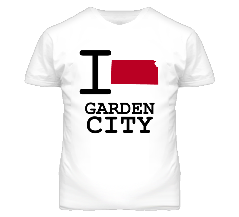 Garden City Kansas I Heart Love State T Shirt