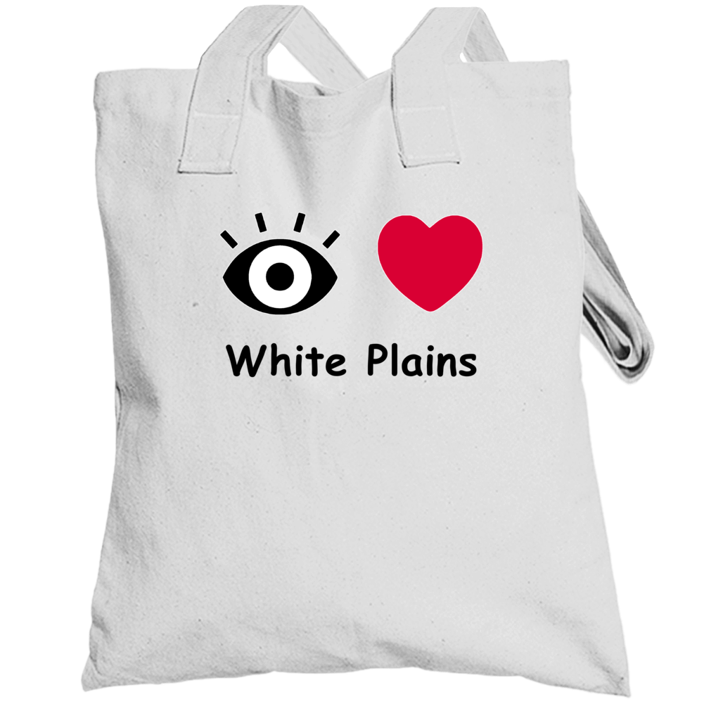 White Plains I Love White Plains Custom Totebag White Plains I Love White Plains Custom Totebag