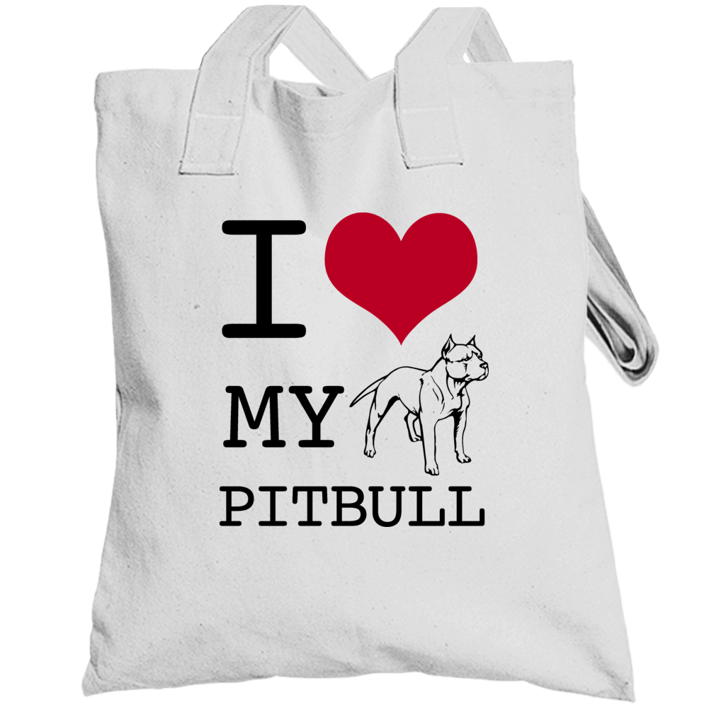 I Love My Pitbull Totebag I Love My Pitbull Totebag