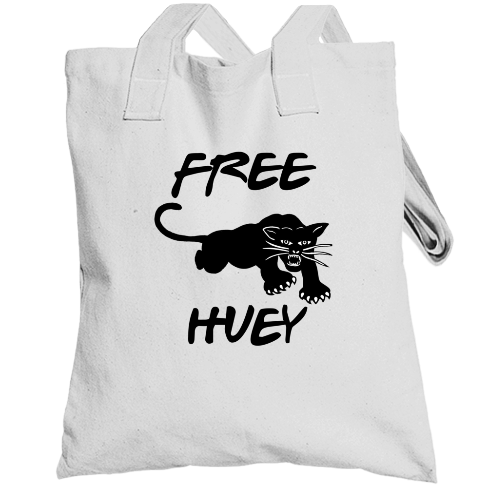 Black Panther Free Huey Fan Totebag Black Panther Free Huey Fan Totebag