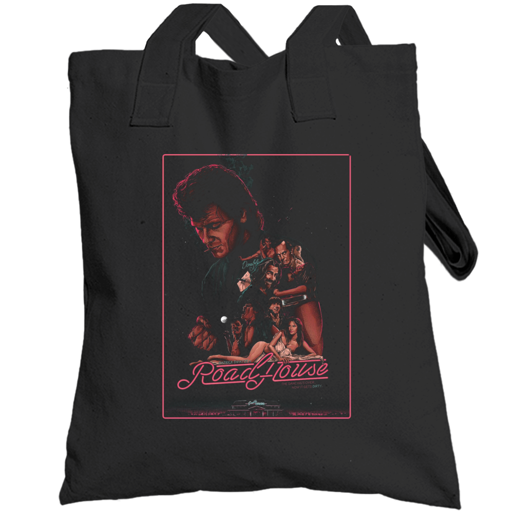 Road House Movie Poster 80s Action Gangster Movie Fan Totebag