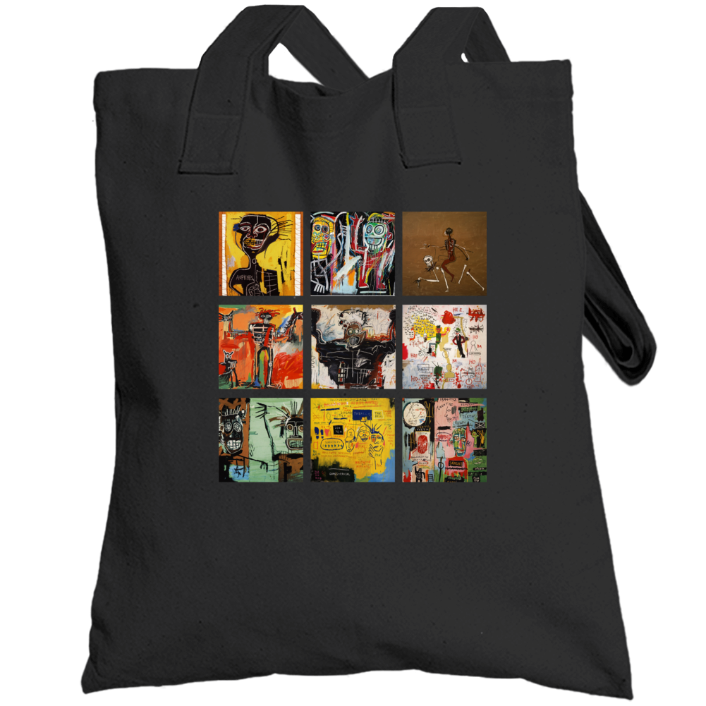 Jean Michel Basquiat Art Paintings Trendy Artsy Totebag Jean Michel Basquiat Art Paintings Trendy Artsy Totebag