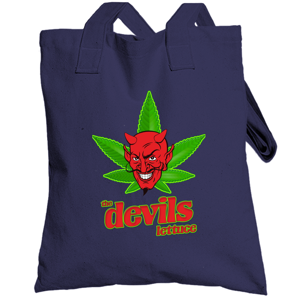 The Devils Lettuce Weed Stoner Funny Totebag The Devils Lettuce Weed Stoner Funny Totebag