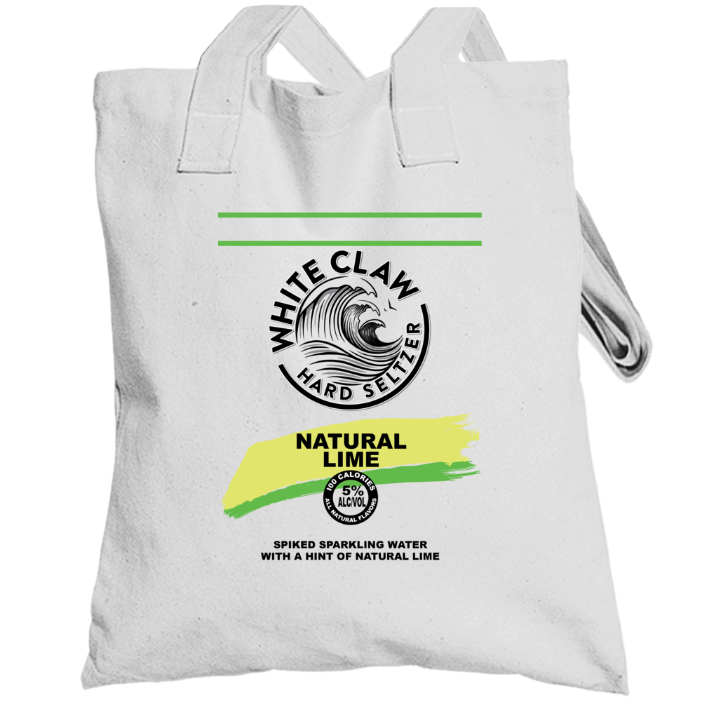 White Claw Natural Lime Hard Seltzer Halloween Costume Totebag White Claw Natural Lime Hard Seltzer Halloween Costume Totebag
