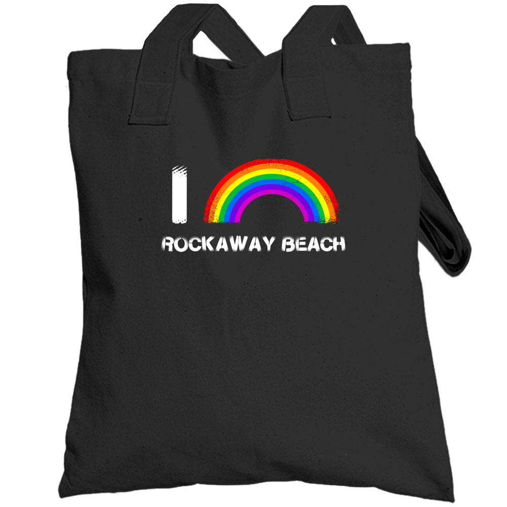 I Love Rockaway Beach Rainbow Pride City Totebag