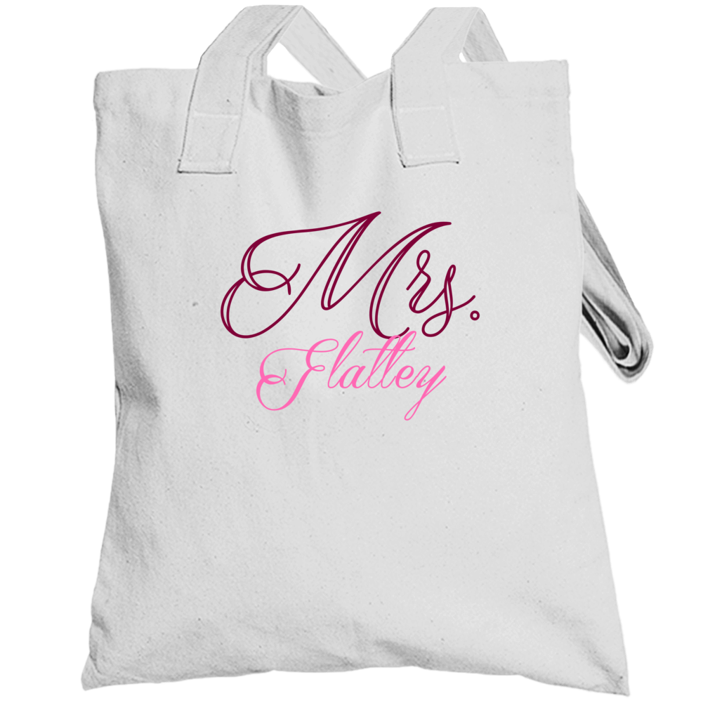 Mrs Flatley Last Name Funny Totebag Mrs Flatley Last Name Funny Totebag