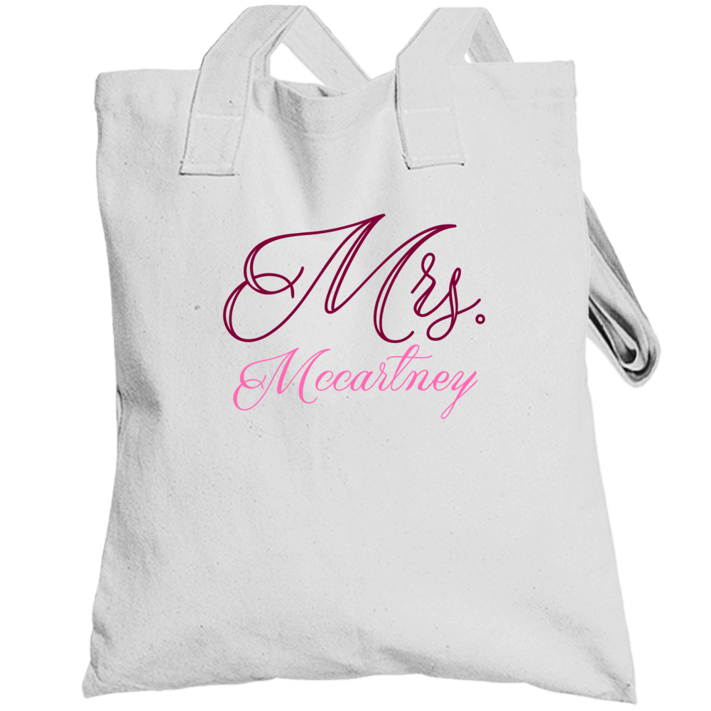 Mrs Mccartney Last Name Funny Totebag Mrs Mccartney Last Name Funny Totebag