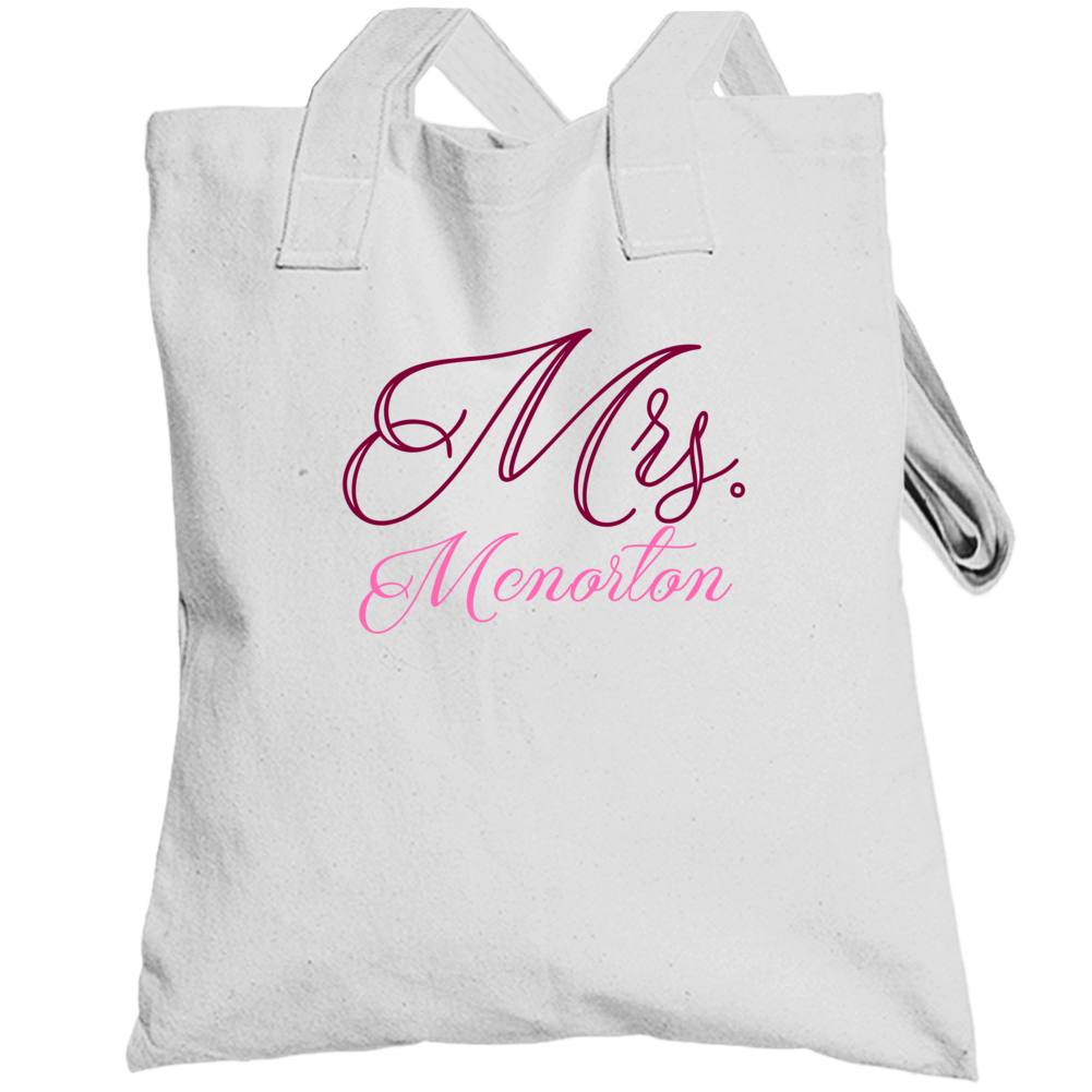 Mrs Mcnorton Last Name Funny Totebag Mrs Mcnorton Last Name Funny Totebag