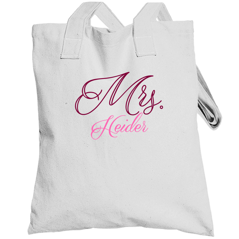Mrs Heider Last Name Funny Totebag