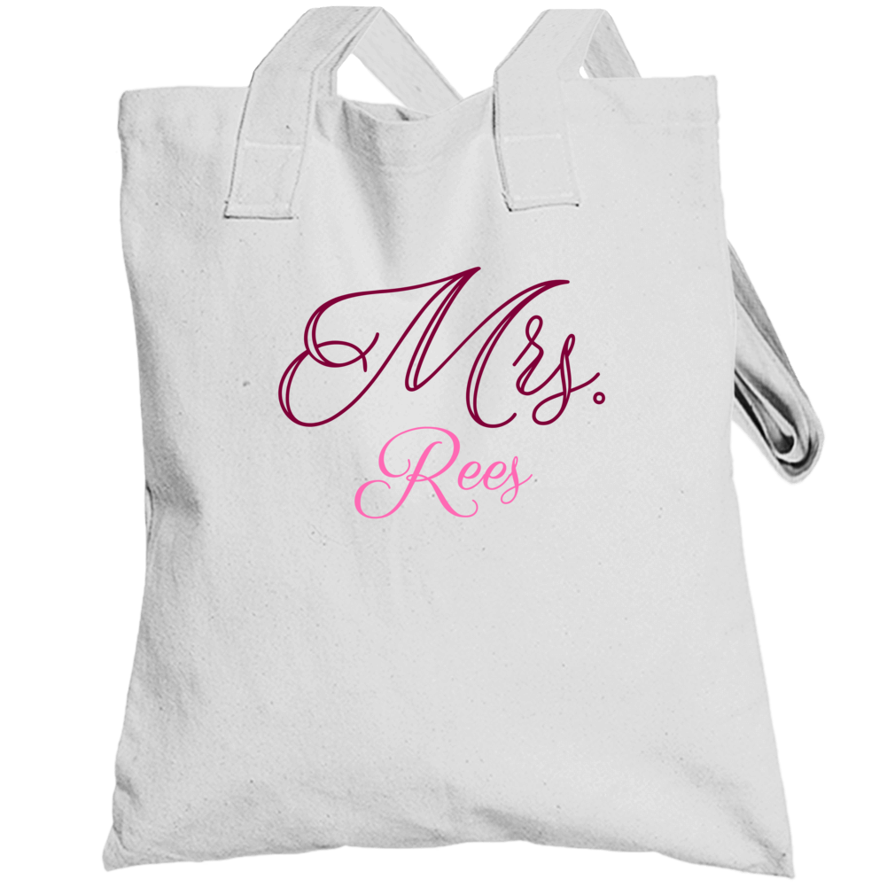 Mrs Rees Last Name Funny Totebag Mrs Rees Last Name Funny Totebag