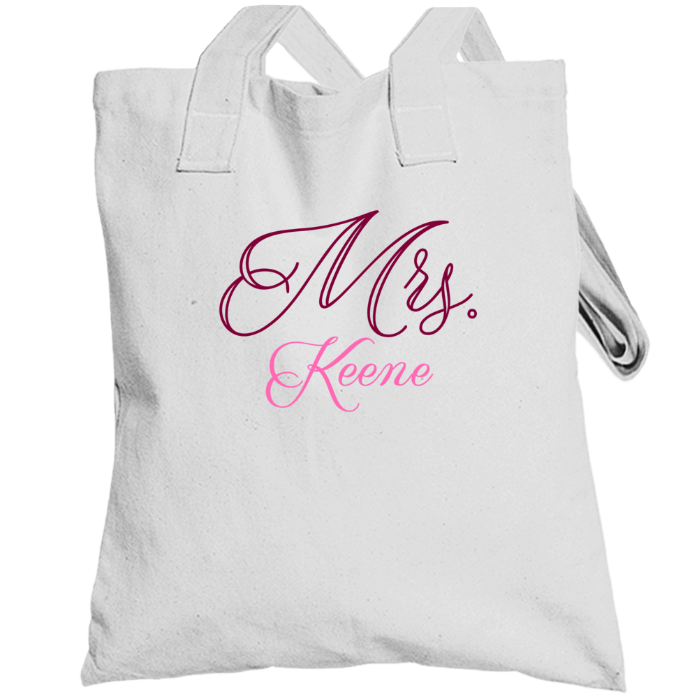 Mrs Keene Last Name Funny Totebag Mrs Keene Last Name Funny Totebag