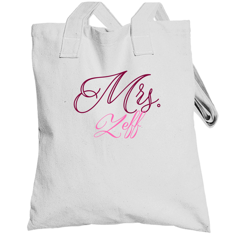 Mrs Zeff Last Name Funny Totebag Mrs Zeff Last Name Funny Totebag