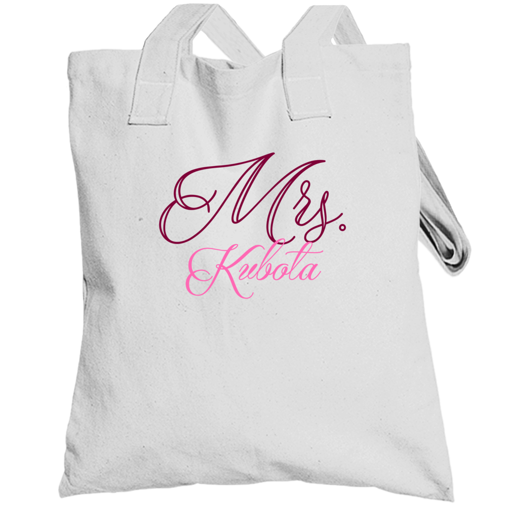 Mrs Kubota Last Name Funny Totebag Mrs Kubota Last Name Funny Totebag