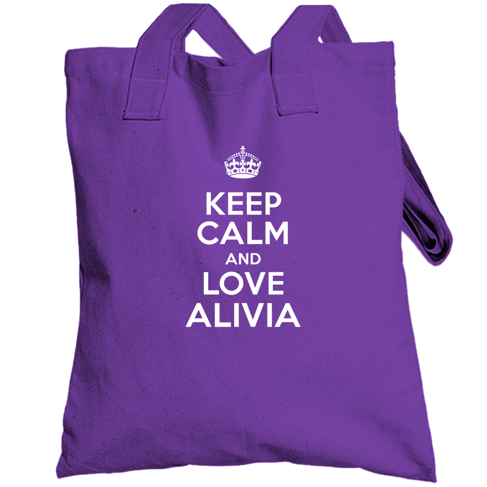 Keep Calm And Love Alivia Pride Name Totebag Keep Calm And Love Alivia Pride Name Totebag