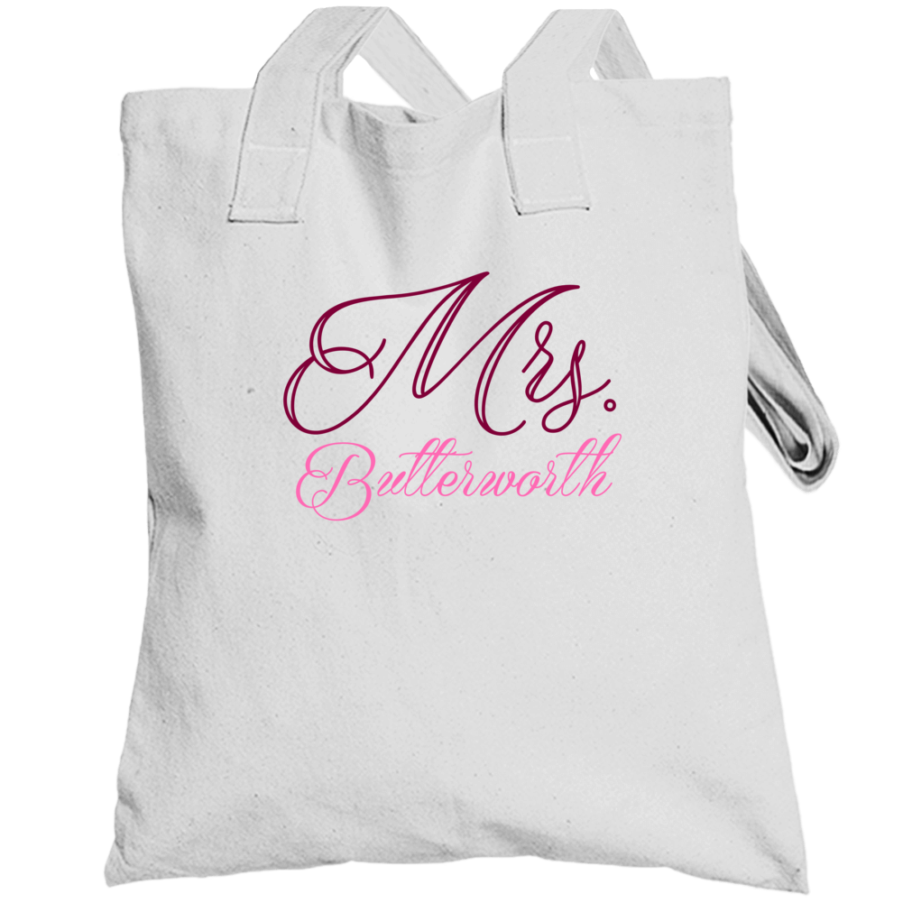 Mrs Butterworth Last Name Funny Totebag Mrs Butterworth Last Name Funny Totebag
