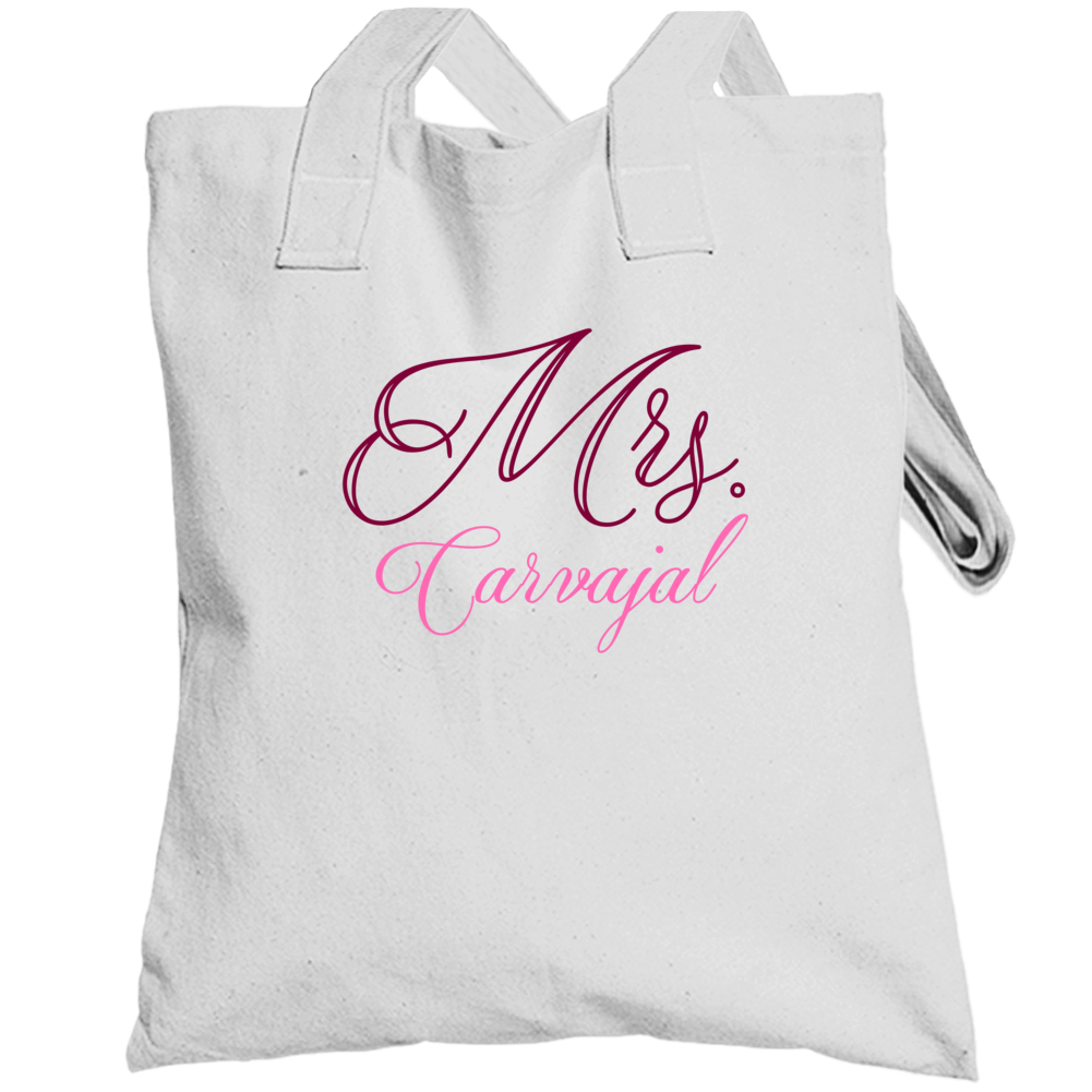 Mrs Carvajal Last Name Funny Totebag Mrs Carvajal Last Name Funny Totebag