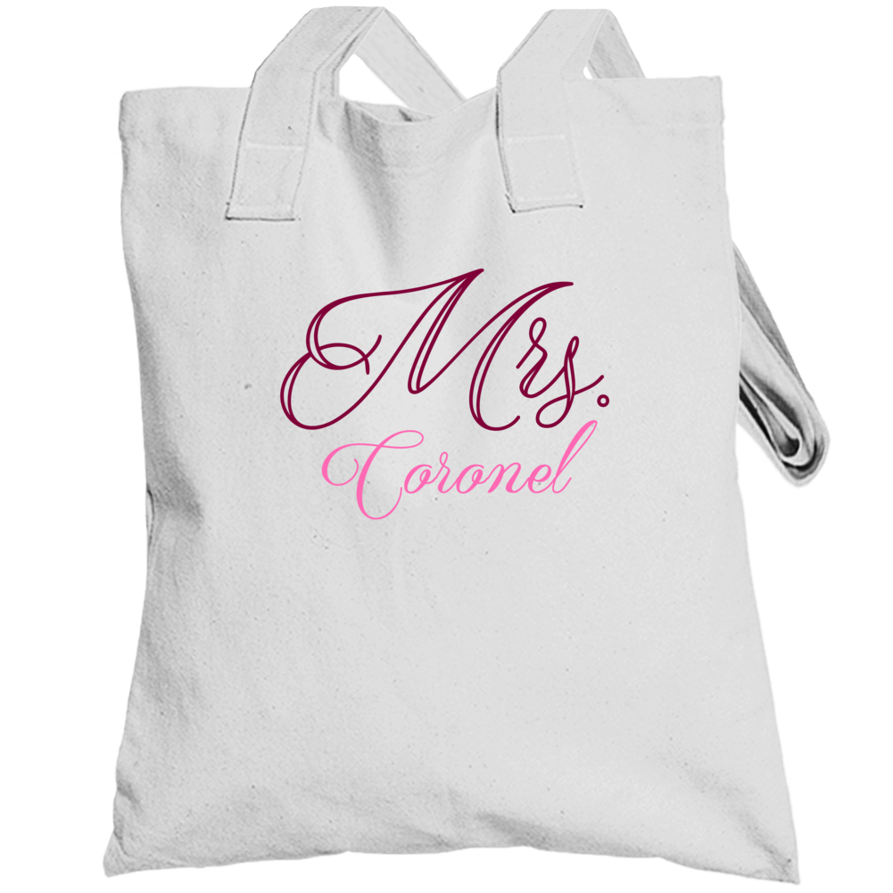 Mrs Coronel Last Name Funny Totebag Mrs Coronel Last Name Funny Totebag