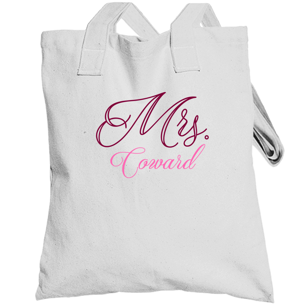 Mrs Coward Last Name Funny Totebag Mrs Coward Last Name Funny Totebag