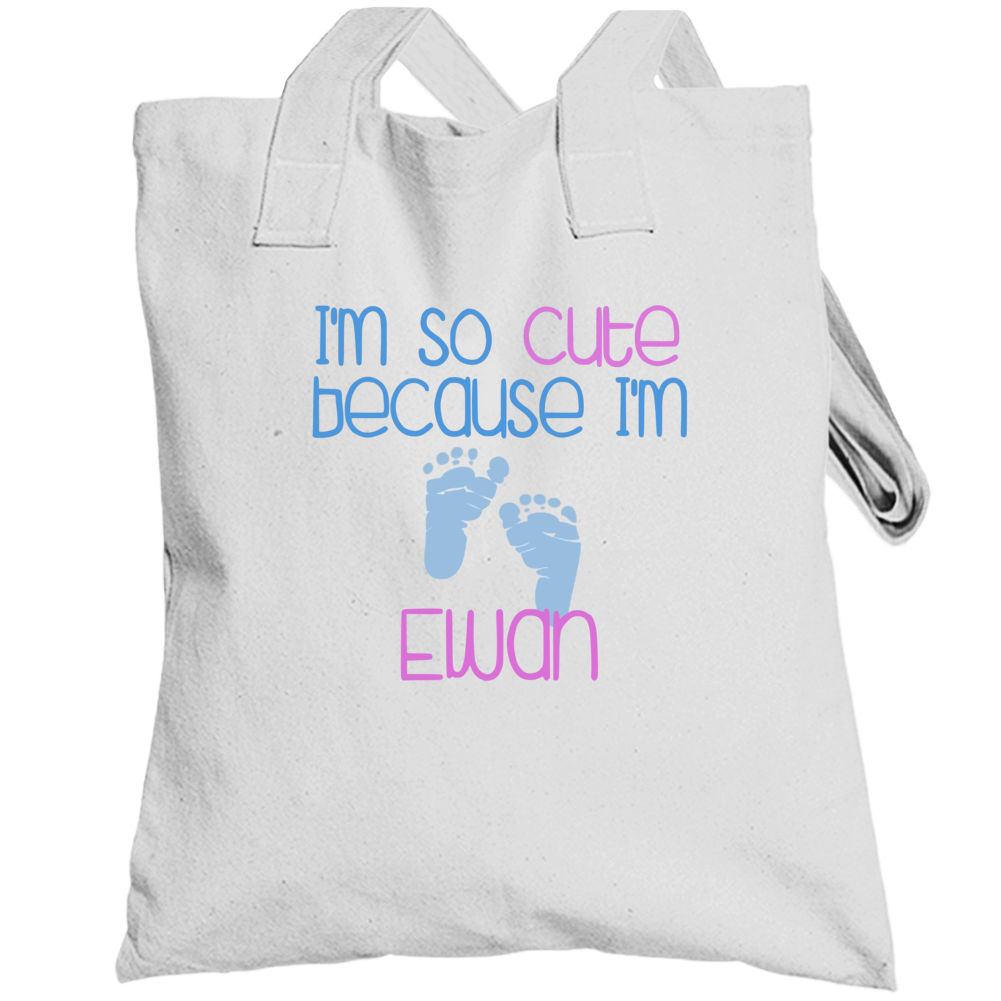 Im So Cute Ewan Name Totebag Im So Cute Ewan Name Totebag