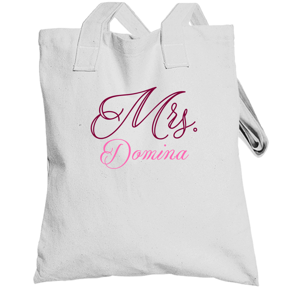 Mrs Domina Last Name Funny Totebag Mrs Domina Last Name Funny Totebag